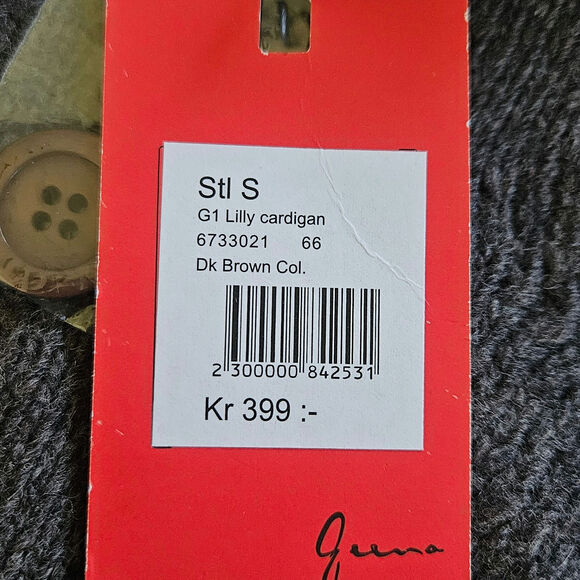 Juna Cardigan Womens S Gray Wool Sweater Short Sleeve Pockets Academia Preppy - Picture 6 of 11